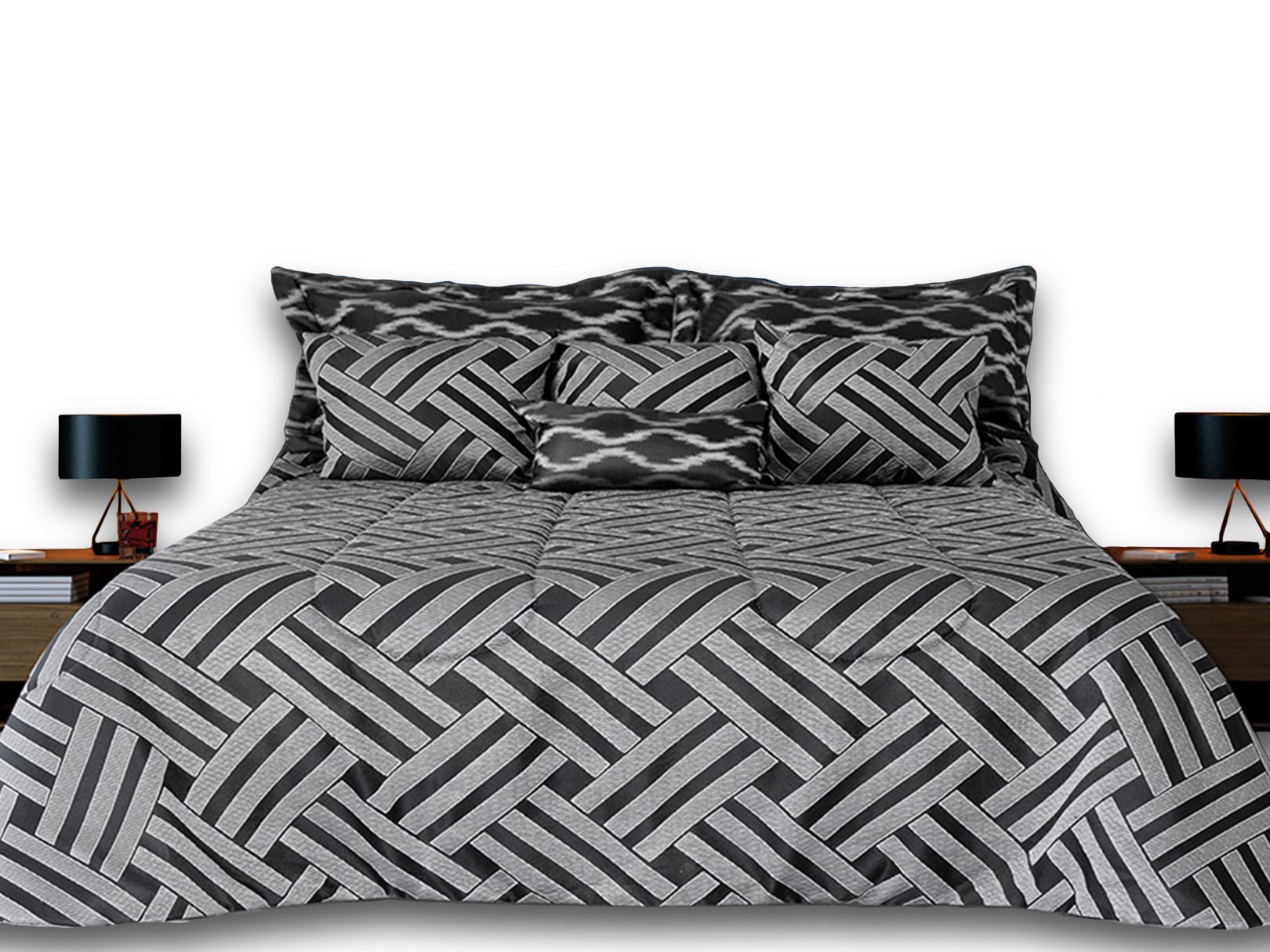 Edredón Dormireal Córdoba Gris King Size $2,099