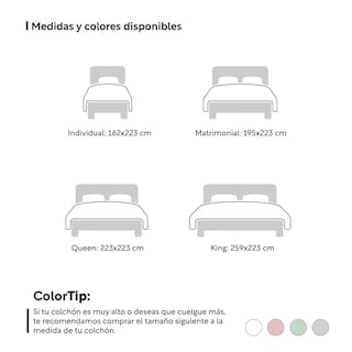 Foto 5 | Edredon Colordreams Acolchado Individual Hipoalergenico