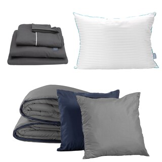 Foto 1 | Set De Edredón Dicasa Couzy Azul Marino Y Gris + Sábanas Royal + Almohada Royal Individual