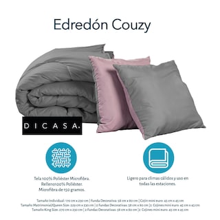 Foto 4 | Set De Edredón Dicasa Couzy Lila Y Gris + Sábanas Royal King Size