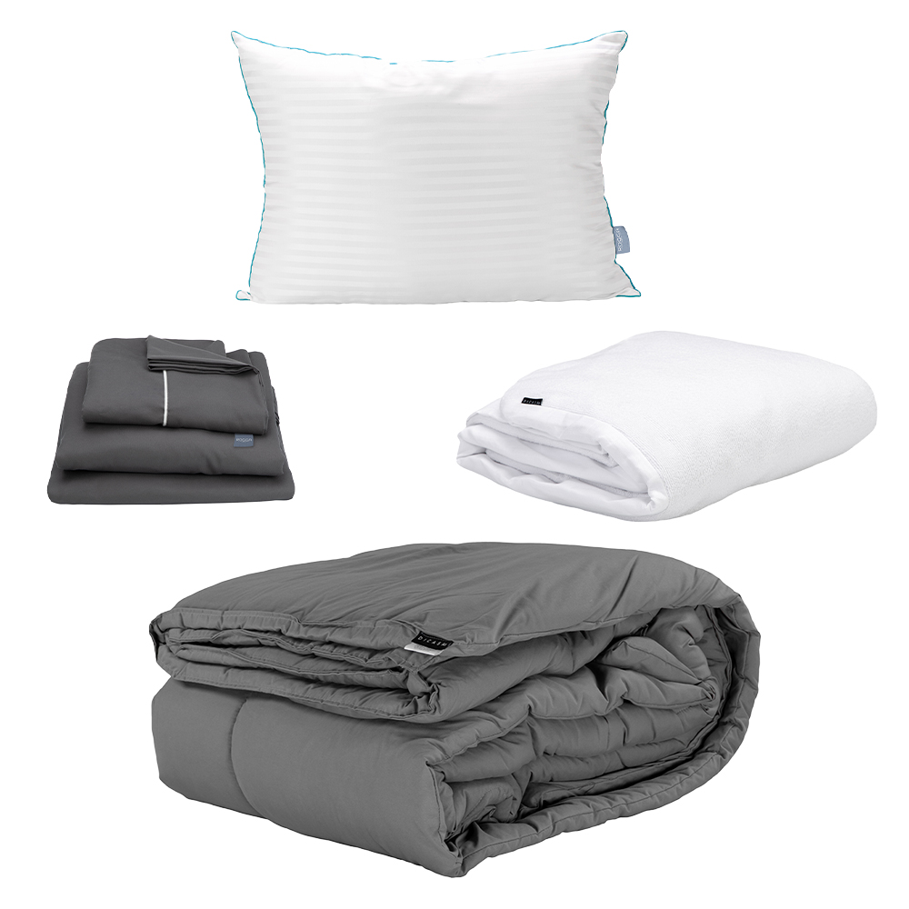 Foto 1 | Edredón Dicasa Homy Gris Oscuro + Sábanas Royal + Protector Cloud + Almohada Royal Individual