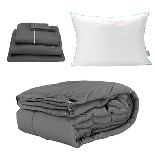 Foto 1 | Edredón Dicasa Homy Gris Oscuro + Sábanas Royal + Almohada Royal Individual