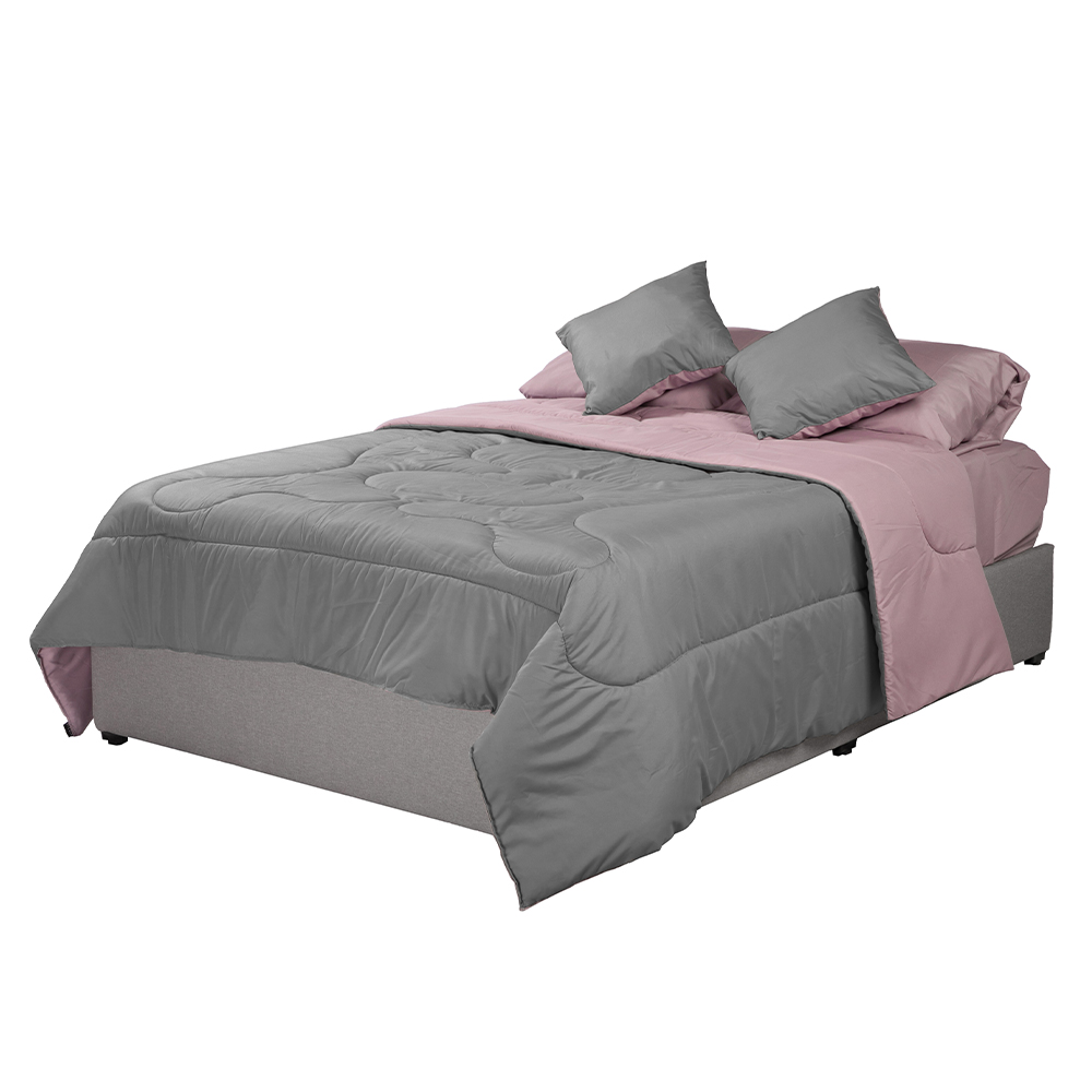 Foto 2 | Set De Edredón Dicasa Couzy Lila Y Gris + Sábanas Royal + Almohada Royal Individual