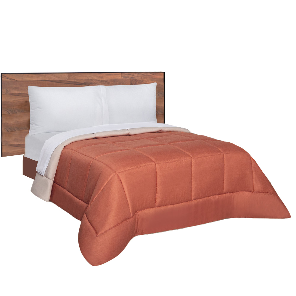 Edredón Elefantito Hogar Duvet Naranja King Size Doble Vista