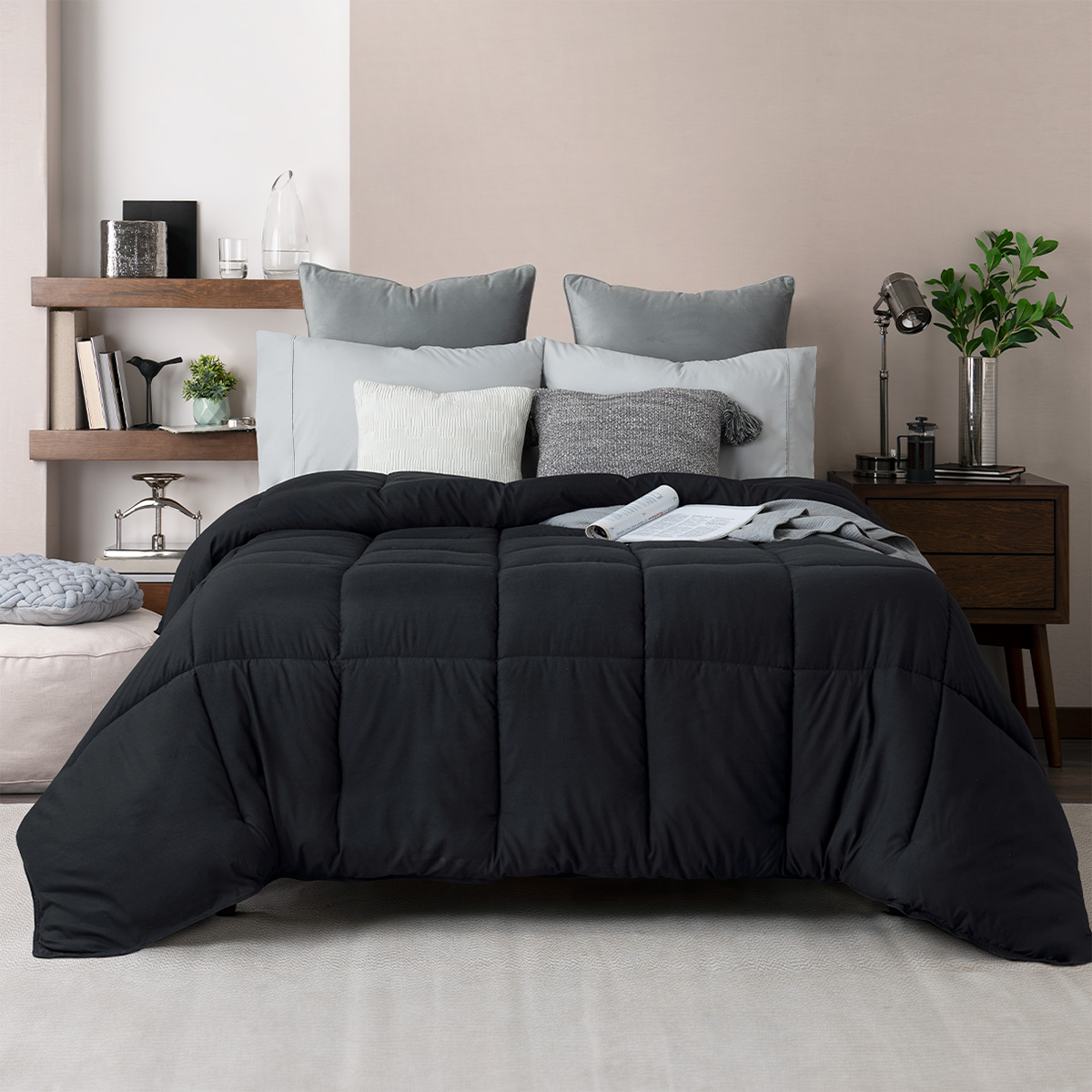 Edredón Duvet Esquimal Negro Matrimonial