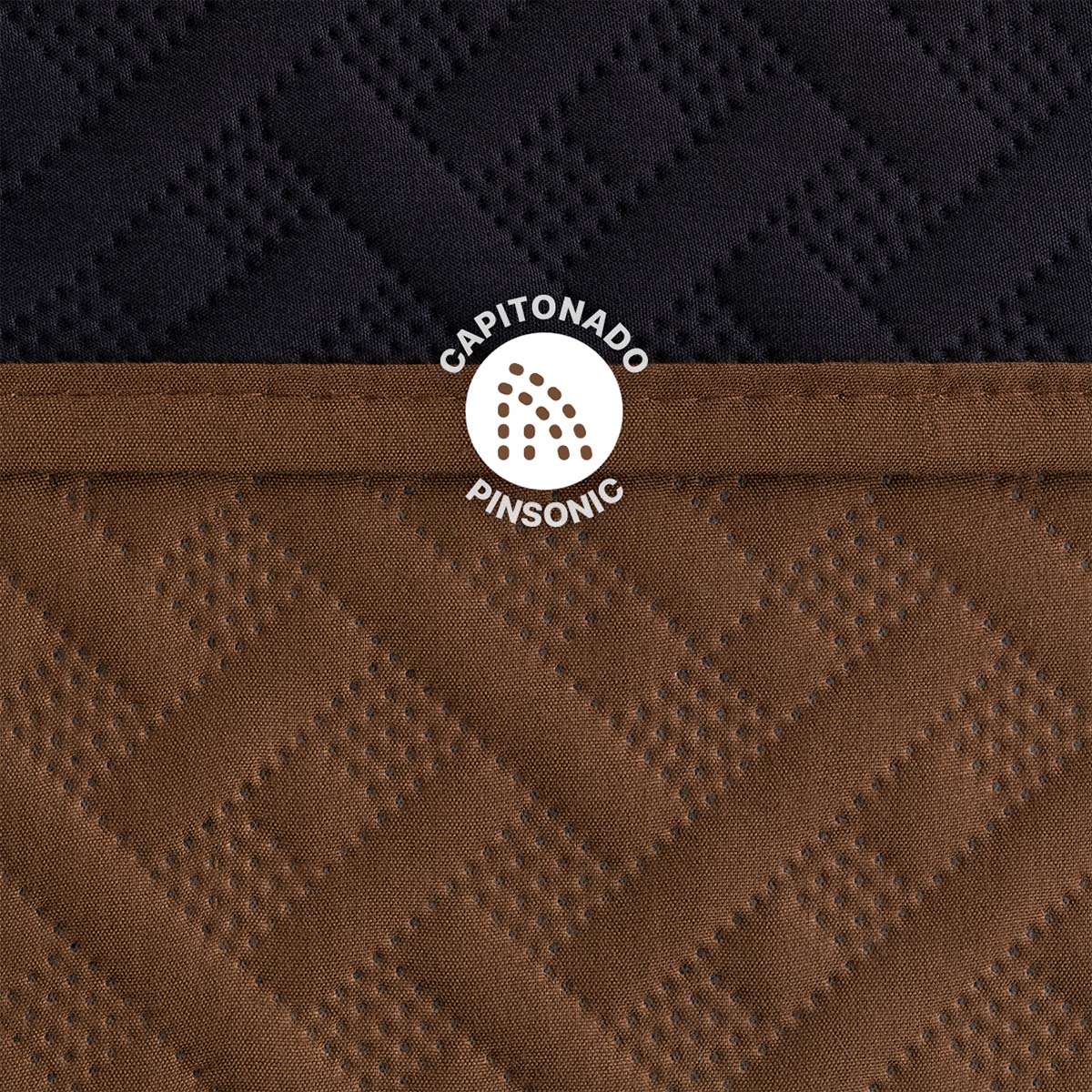 Foto 4 pulgar | Edredón Pinsonic Real Textil Doble Vista Negro - Ocre Matrimonial