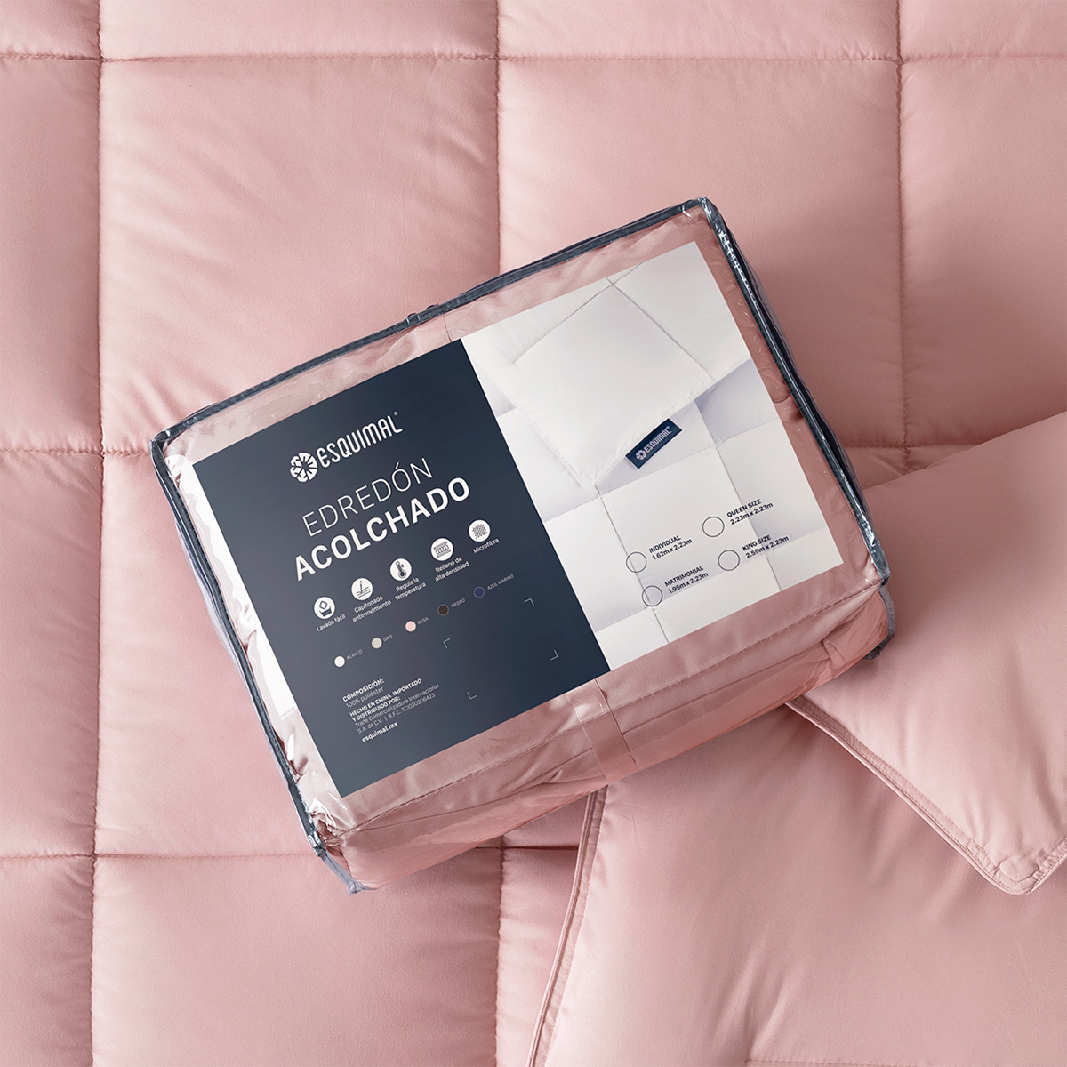 Foto 7 | Edredón Duvet Esquimal Rosa King Size