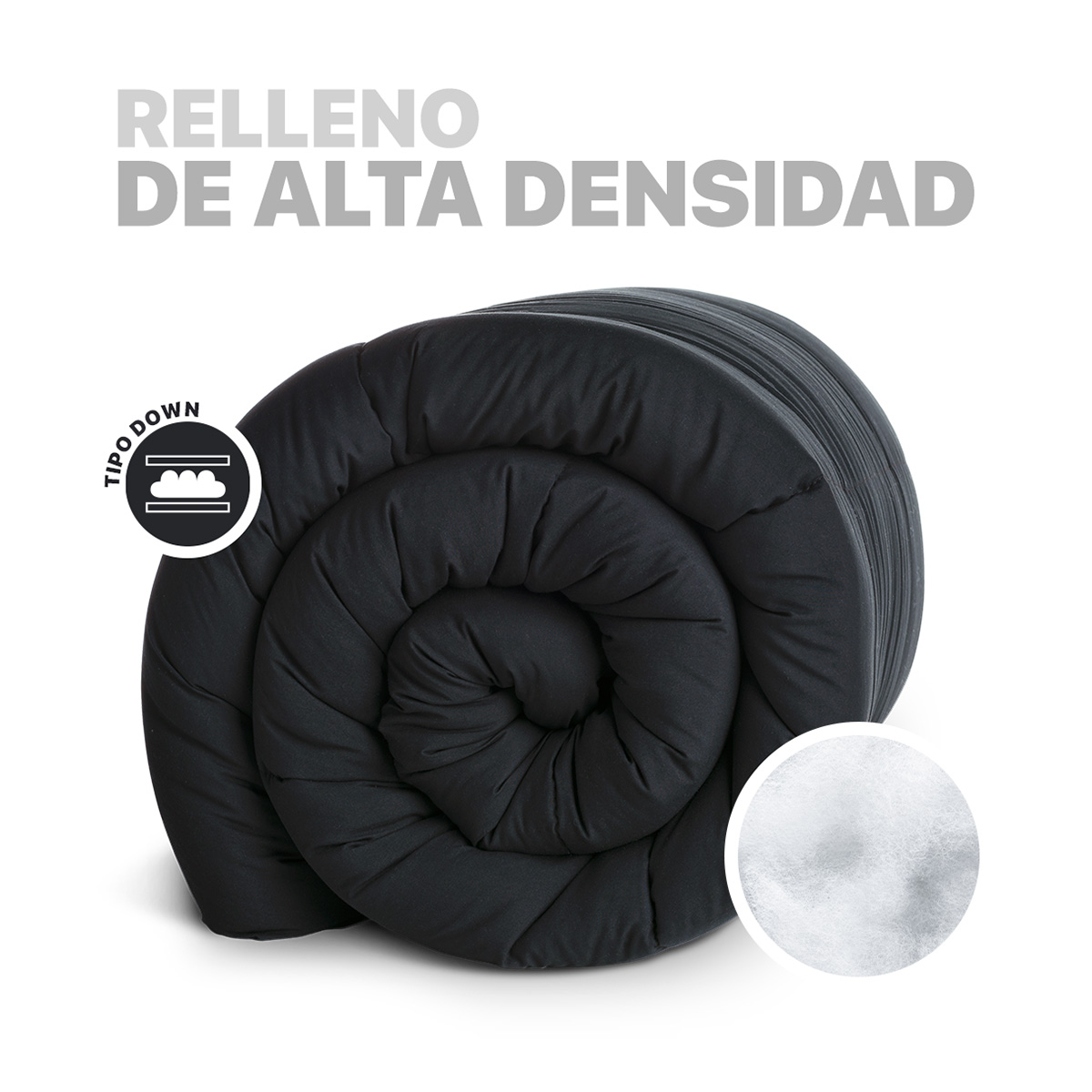 Foto 3 pulgar | Edredón Duvet Esquimal Negro Individual