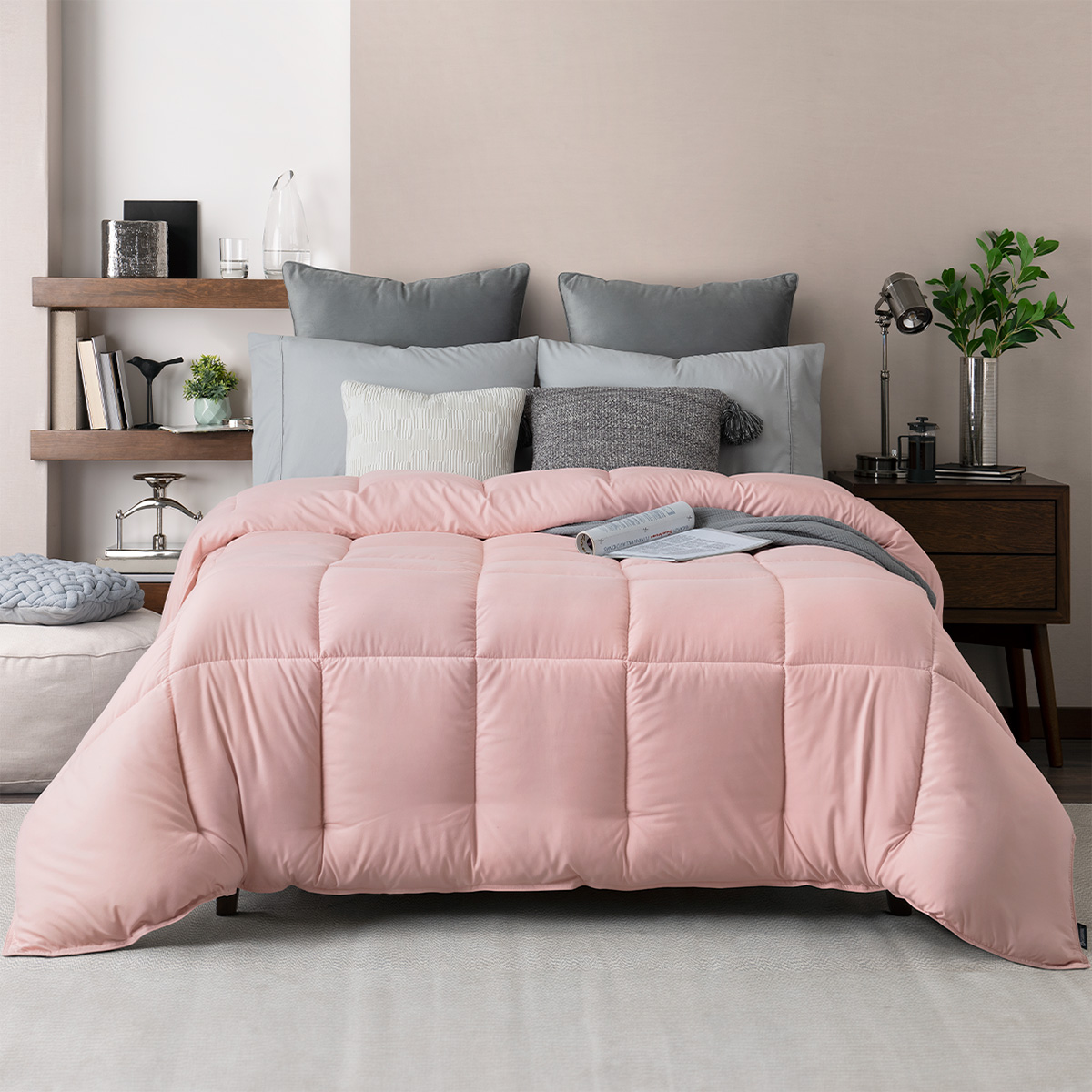 Foto 1 | Edredón Duvet Esquimal Rosa Queen Size