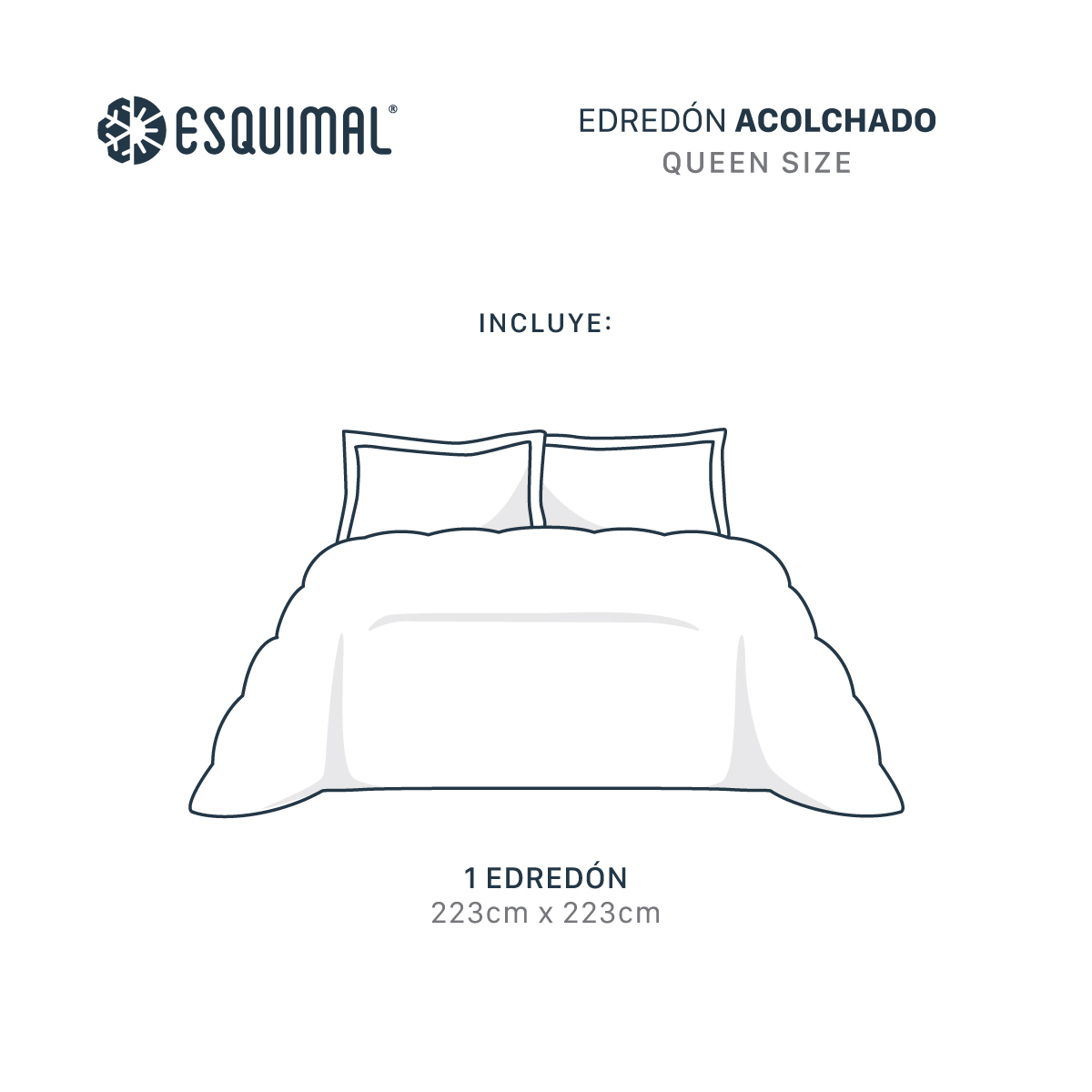 Foto 5 pulgar | Edredón Duvet Esquimal Rosa Queen Size