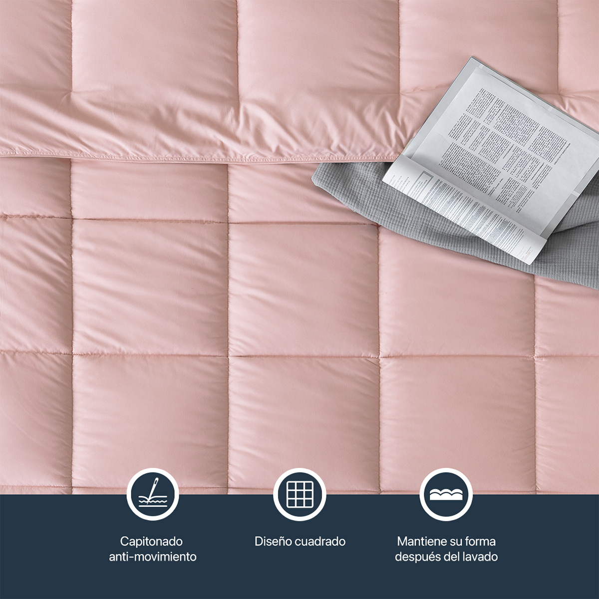 Foto 5 | Edredón Duvet Esquimal Rosa Queen Size