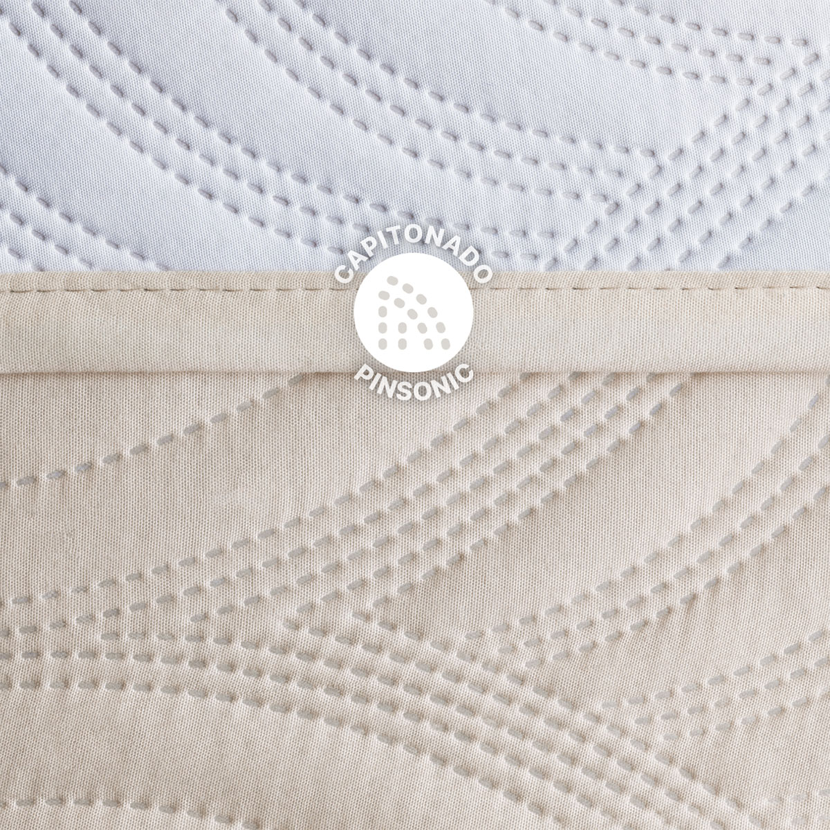 Foto 4 pulgar | Edredón Ligero Matrimonial con Fundas de Almohada Real Textil Pinsonic Doble Vista Blanco -Beige