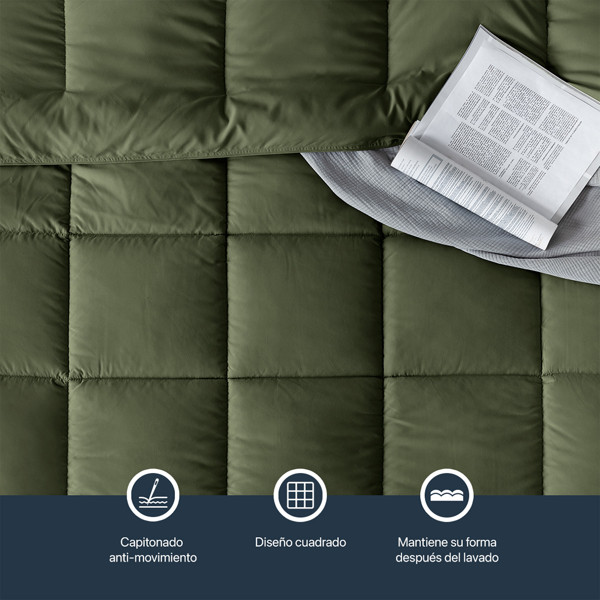 Foto 5 | Edredón Duvet Esquimal Verde Individual