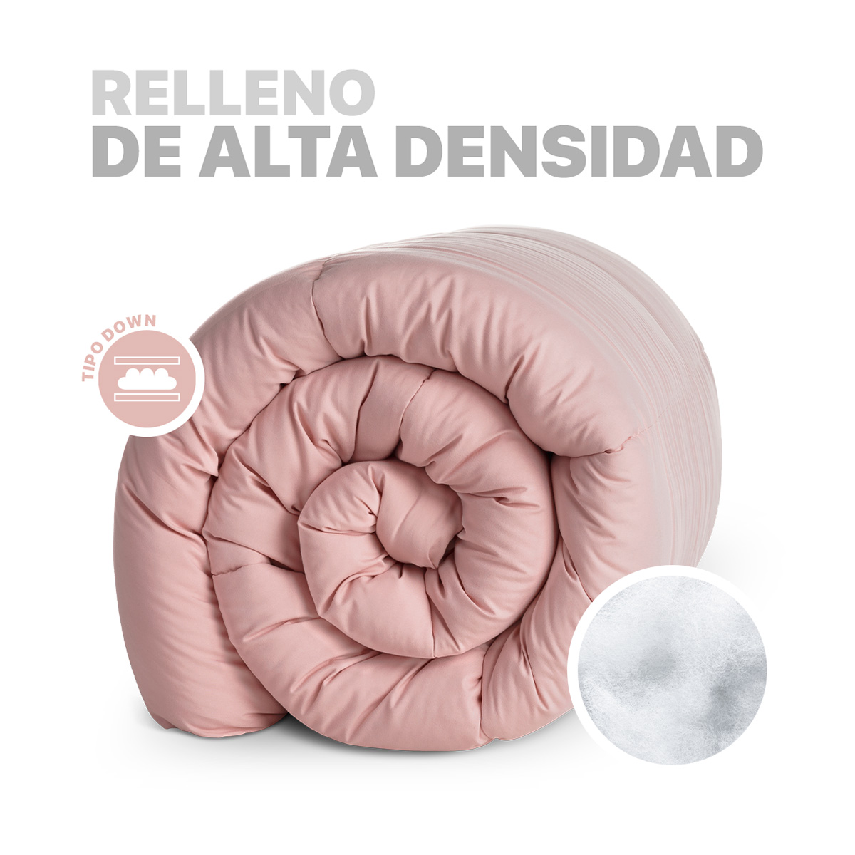 Foto 3 pulgar | Edredón Duvet Esquimal Rosa Matrimonial