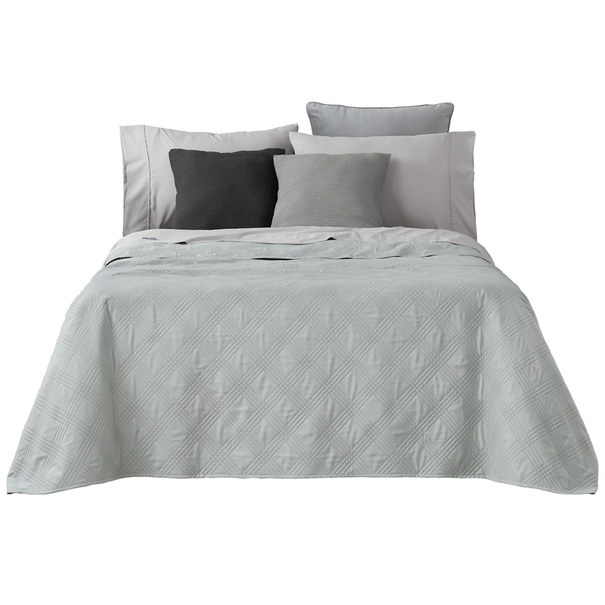 Edredón Colcha Ligero Real Textil Gris Claro - 1 Pieza Matrimonial