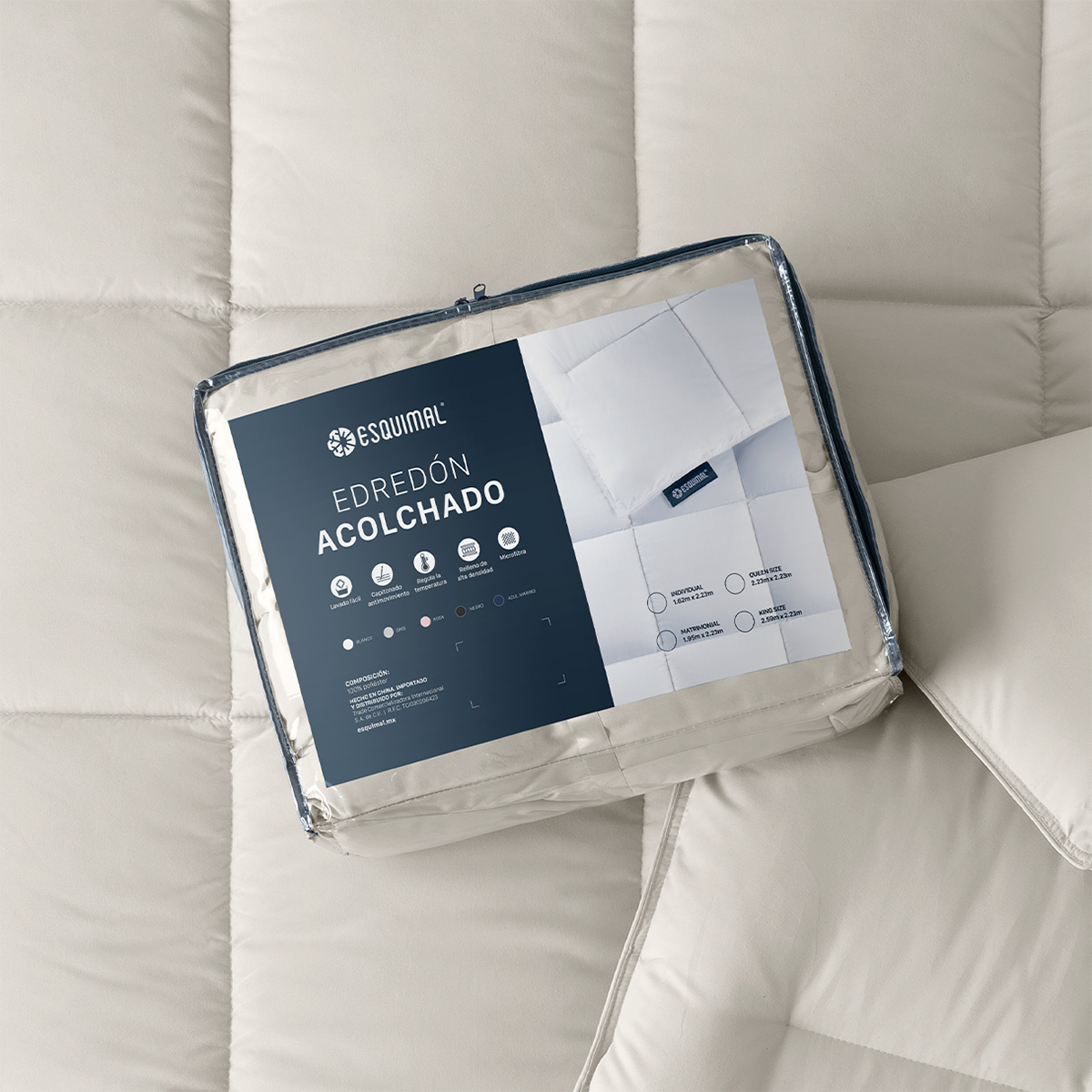 Foto 7 | Edredón Duvet Esquimal Khaki King Size XL