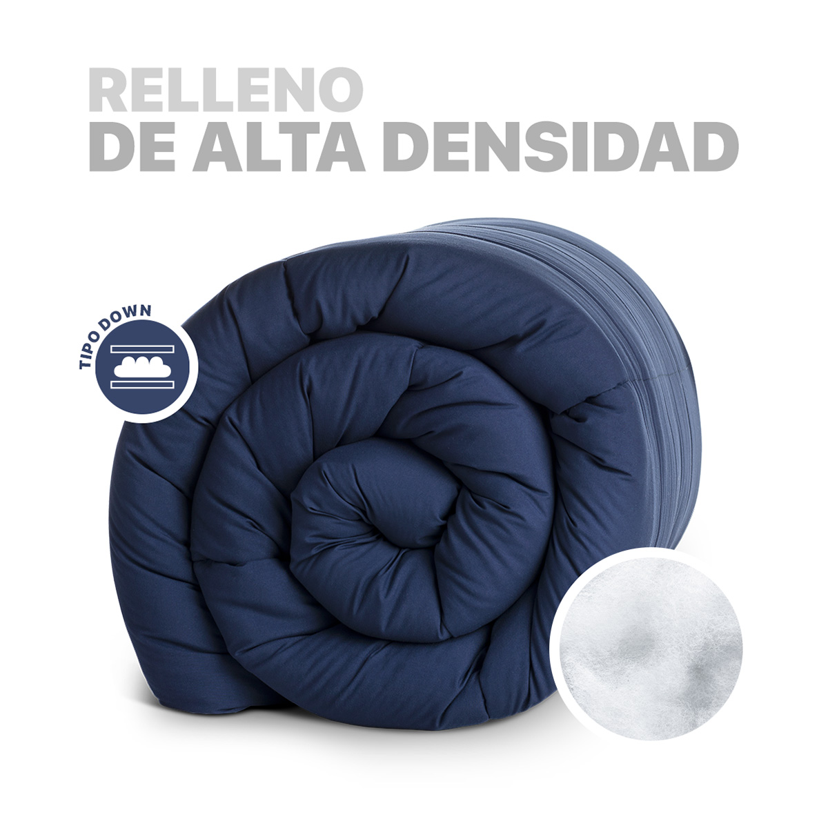 Foto 3 pulgar | Edredón Duvet Esquimal Azul Marino Queen Size