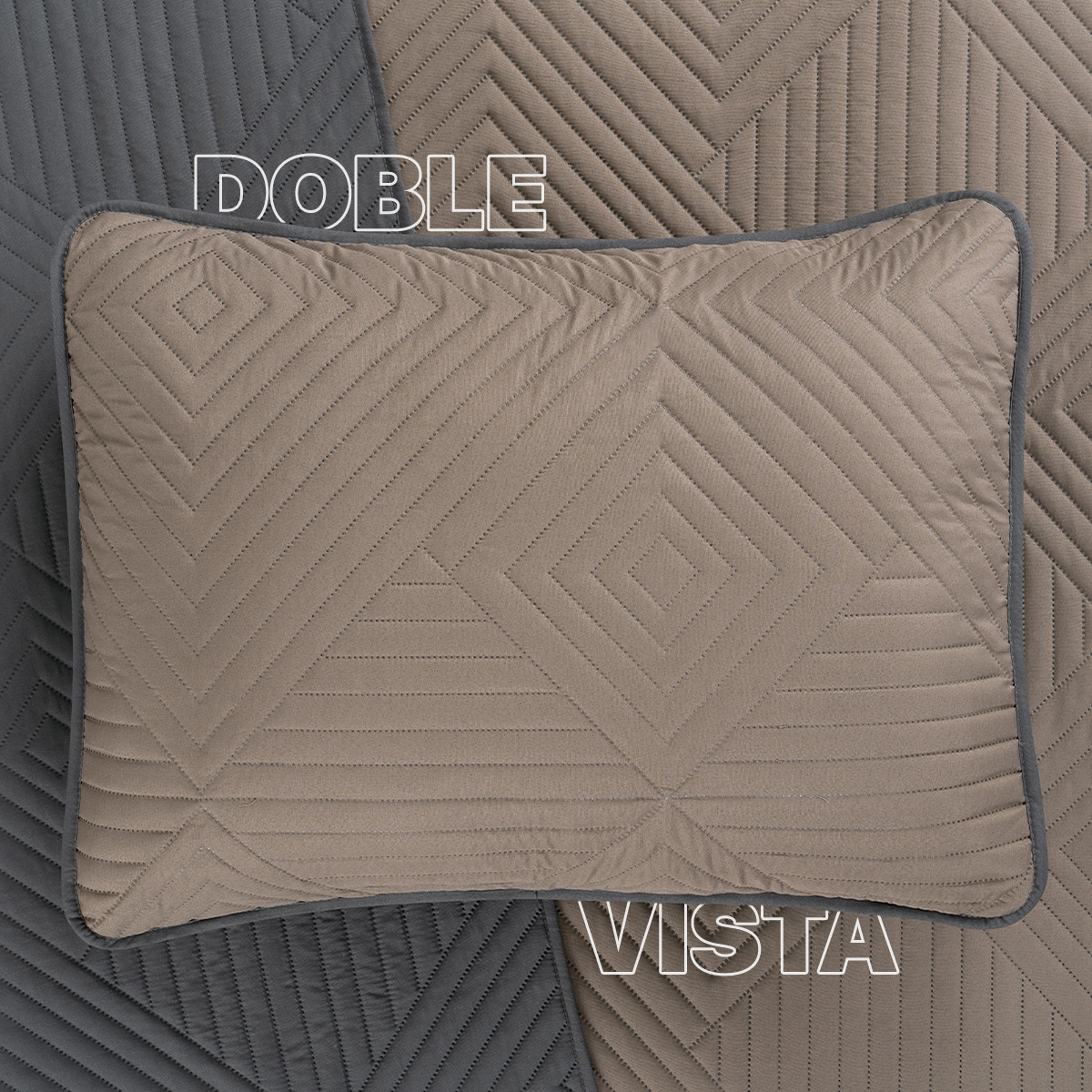 Foto 6 pulgar | Edredón Ligero Individual con Funda de Almohada Real Textil Pinsonic Doble Vista Gris Oscuro - Café