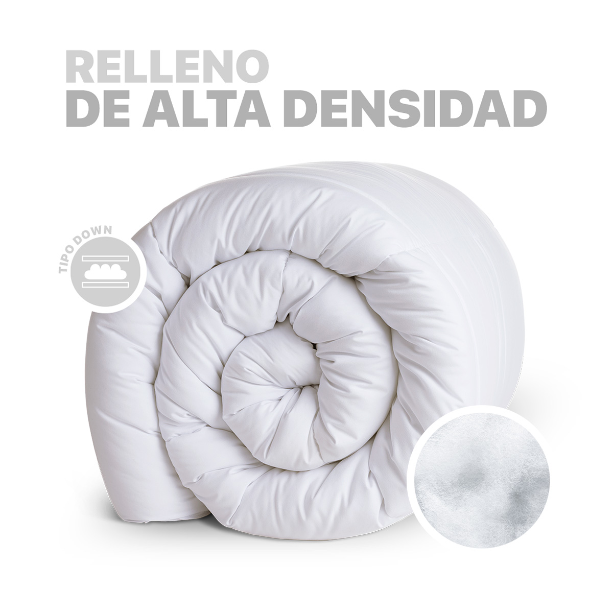 Foto 3 pulgar | Edredón Duvet Esquimal Blanco Individual