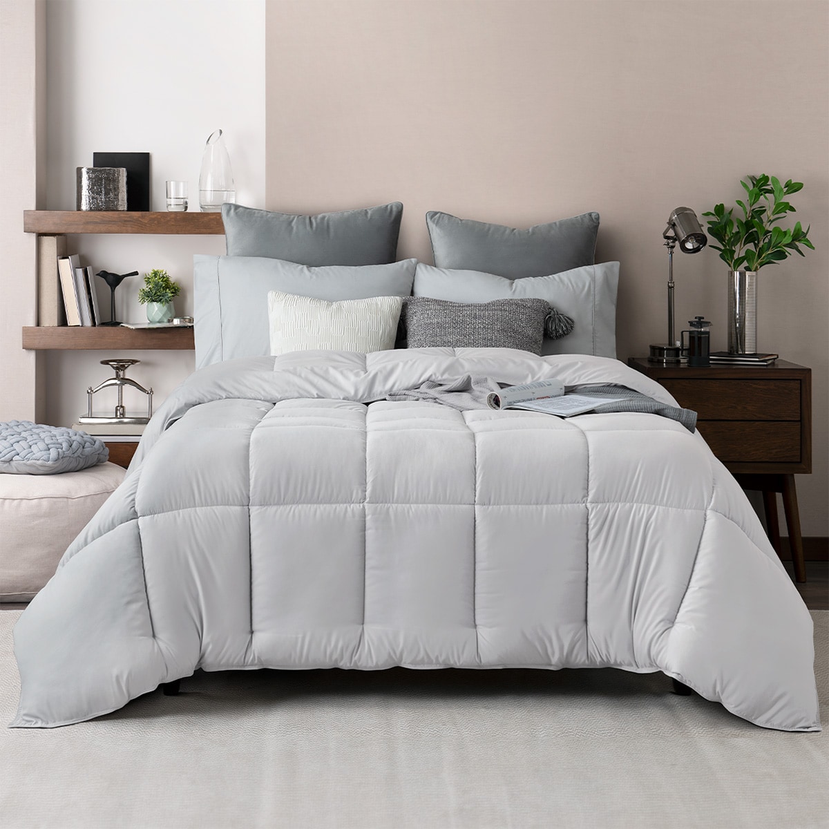 Edredón Duvet Esquimal Gris King Size $1,269