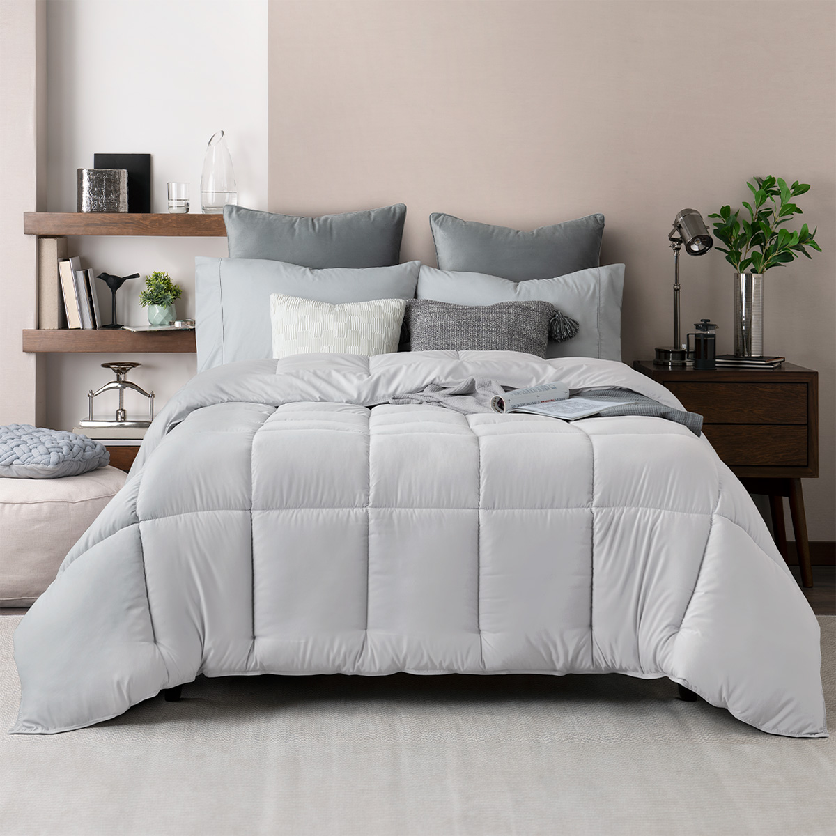 Foto 1 | Edredón Duvet Esquimal Gris King Size