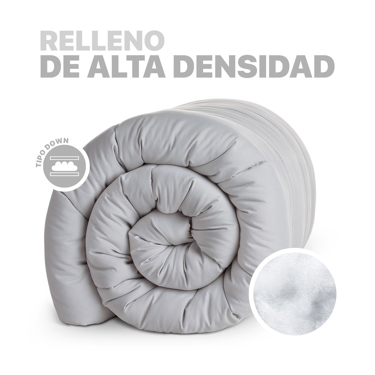 Foto 3 pulgar | Edredón Duvet Esquimal Gris King Size