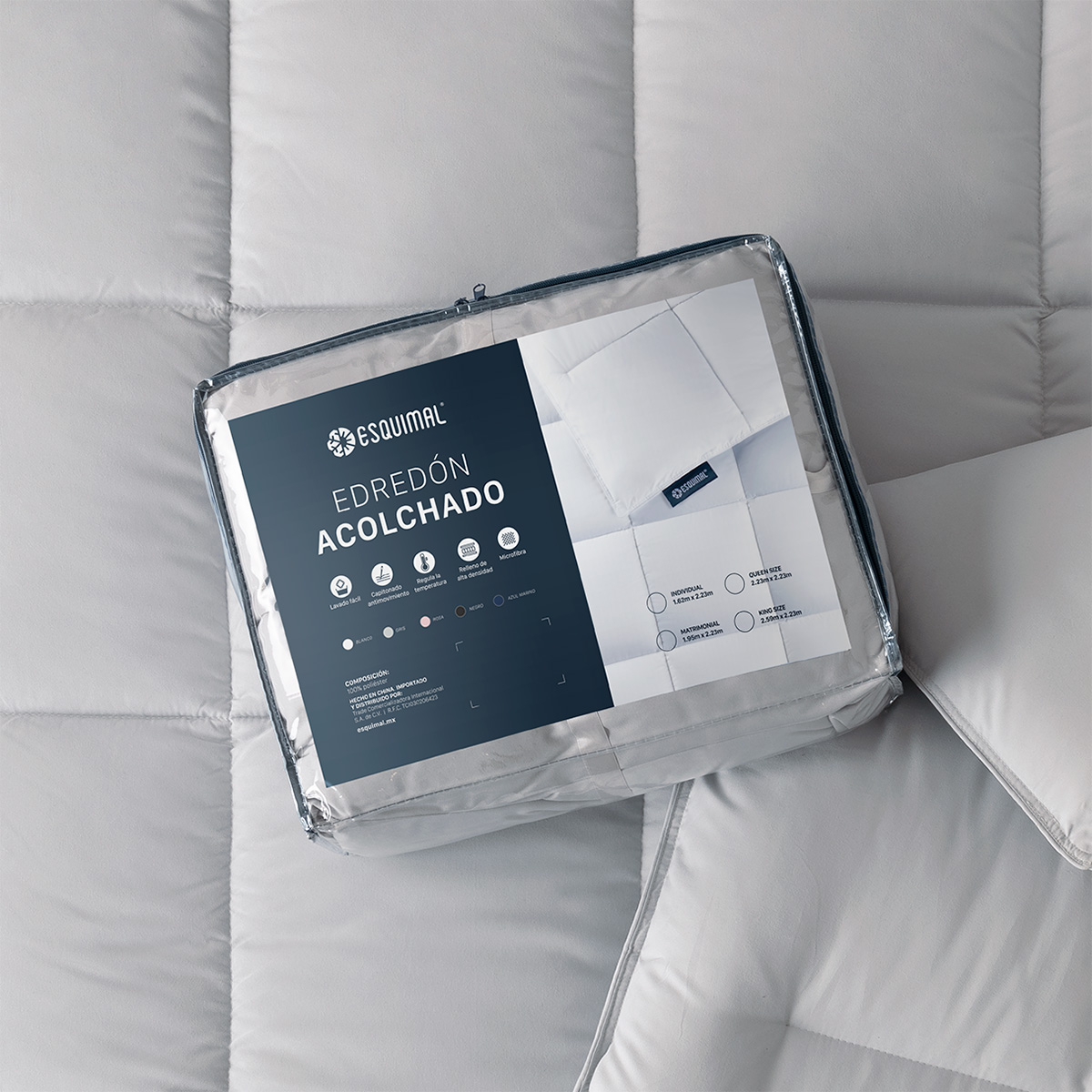 Foto 7 | Edredón Duvet Esquimal Gris King Size