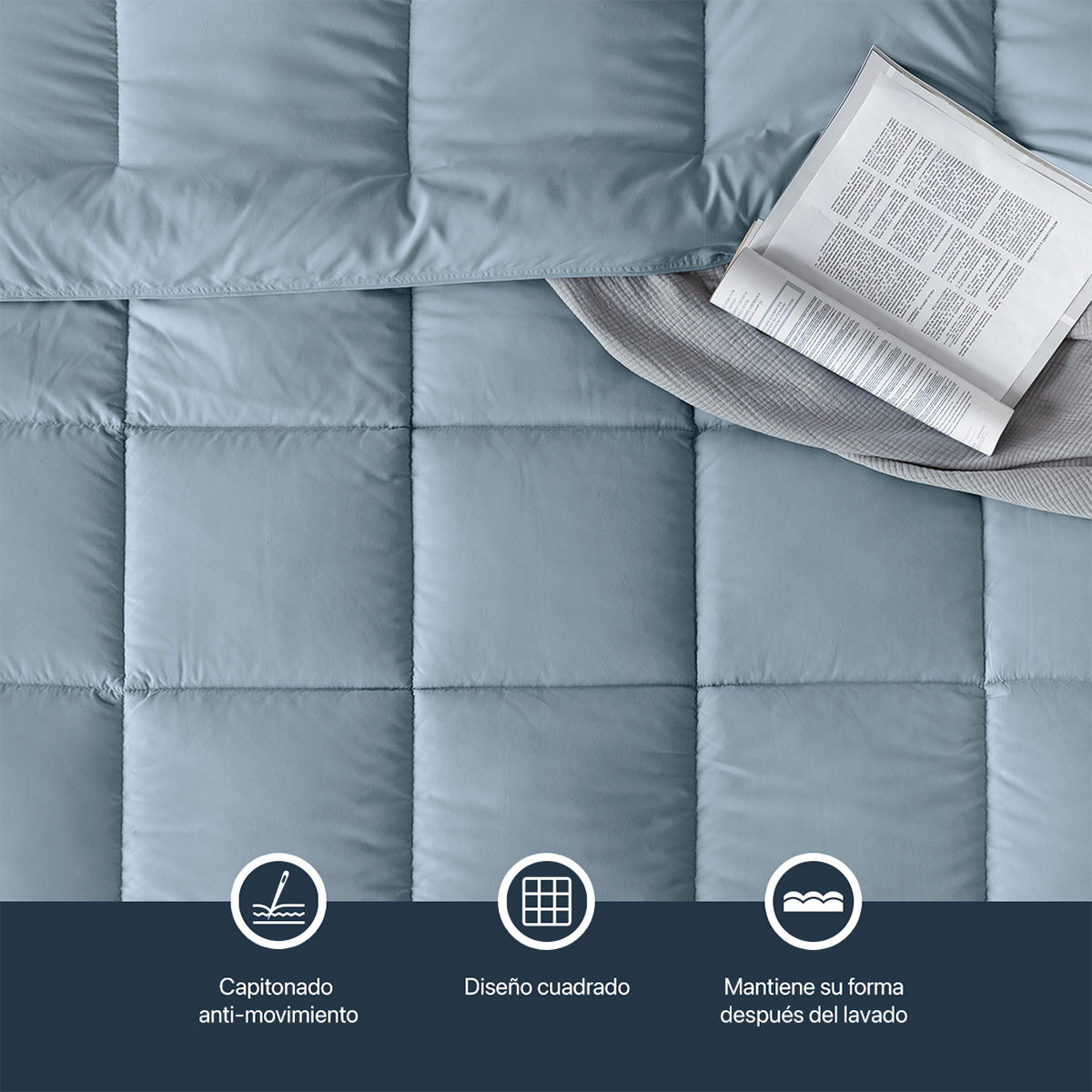 Foto 5 | Edredón Duvet Esquimal Azul King Size