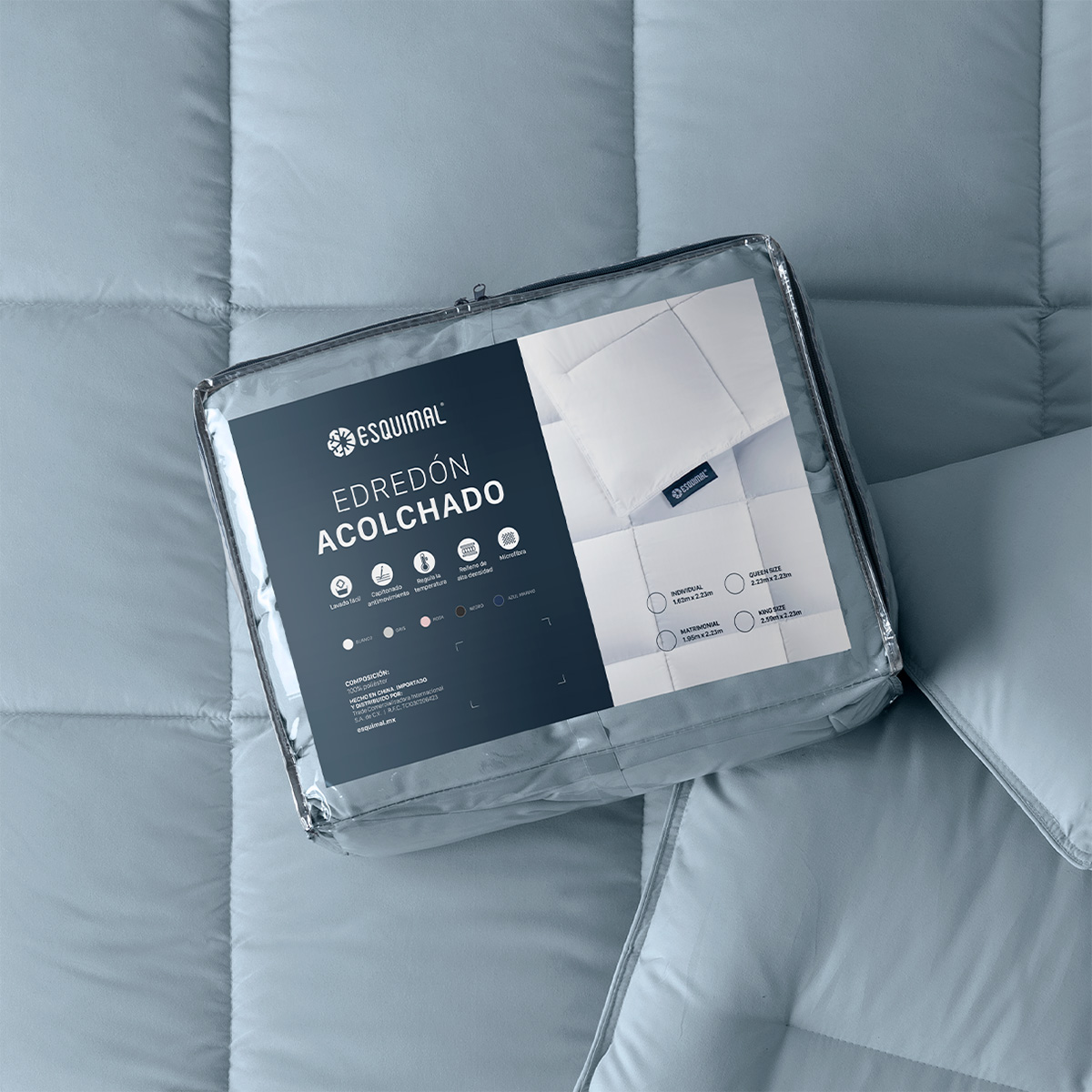Foto 7 | Edredón Duvet Esquimal Azul Queen Size