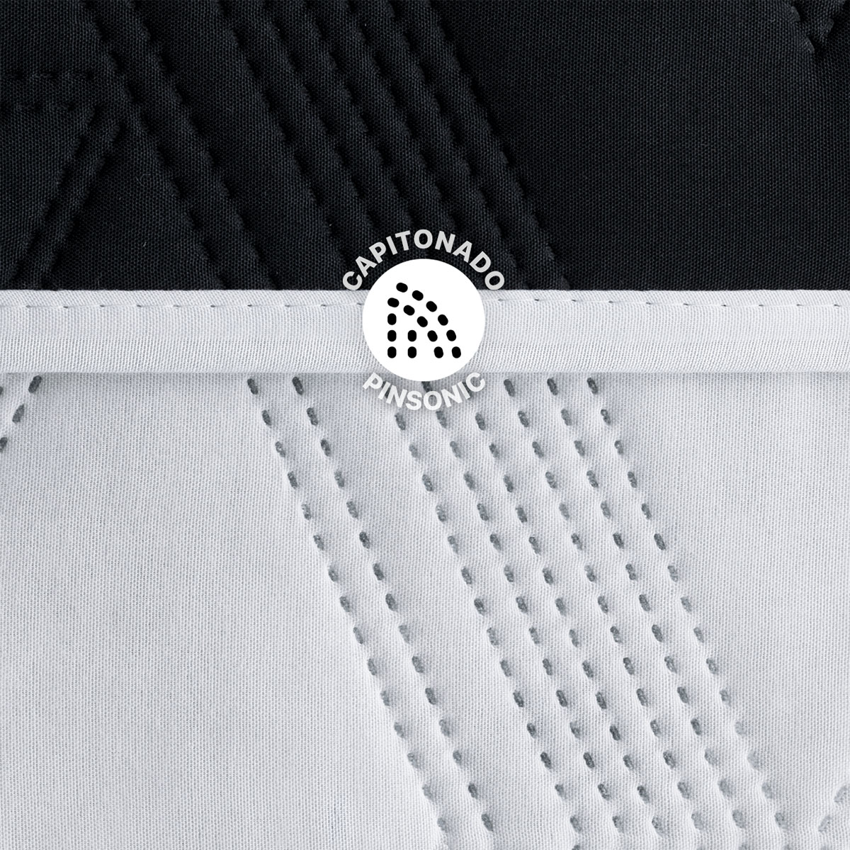Foto 4 pulgar | Edredón Ligero Matrimonial con Fundas de Almohada Real Textil Pinsonic Doble Vista Negro - Blanco