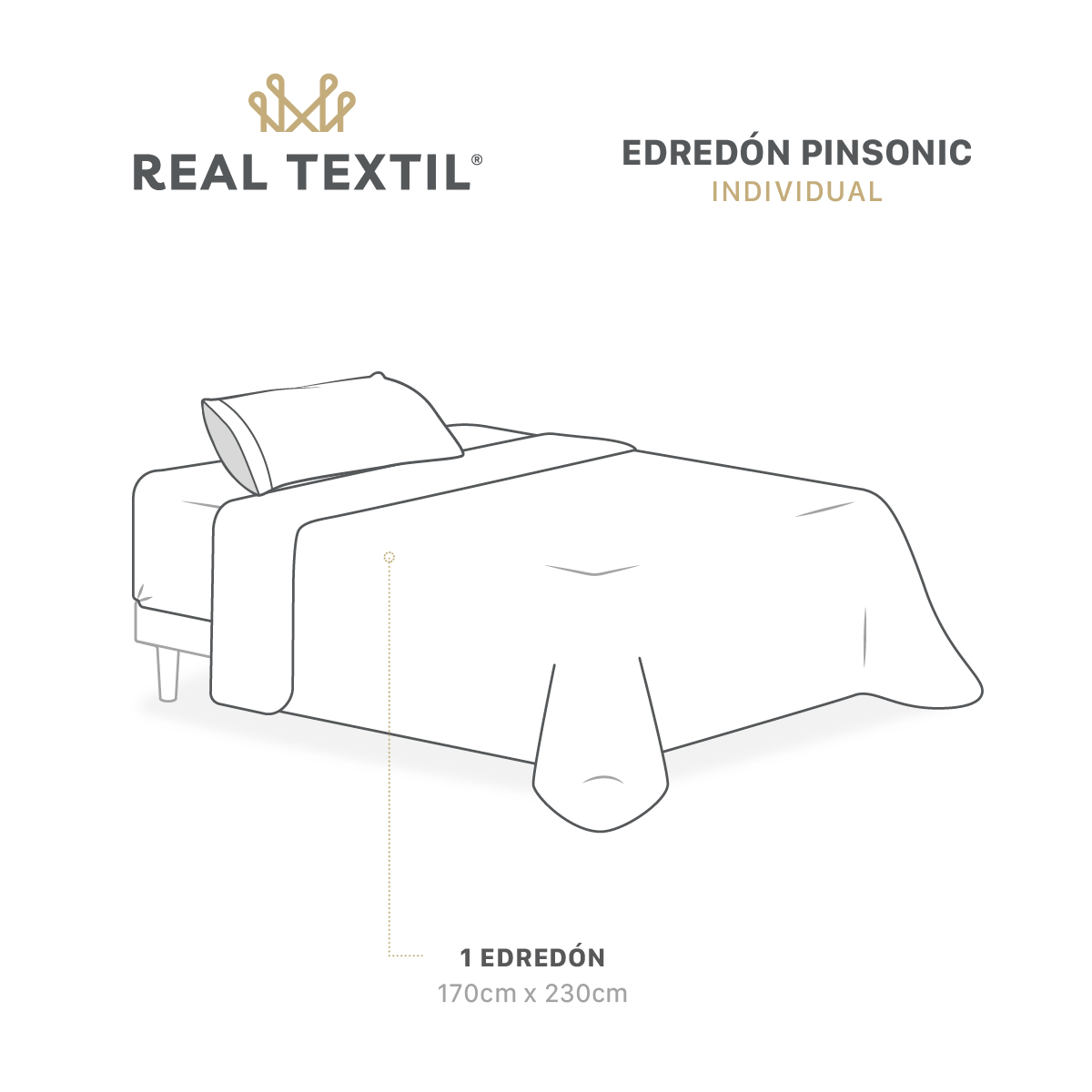 Foto 5 pulgar | Edredón Colcha Ligero Real Textil Ocre - 1 Pieza Individual
