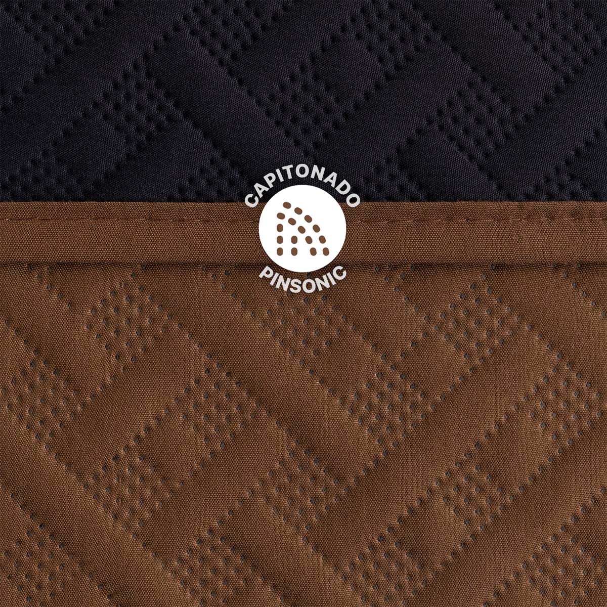 Foto 4 pulgar | Edredón Ligero King Size con Fundas de Almohada Real Textil Pinsonic Doble Vista Negro - Ocre