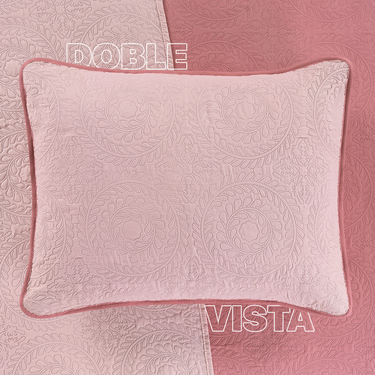 Foto 6 pulgar | Edredón Ligero Matrimonial con Fundas de Almohada Real Textil Pinsonic Doble Vista Rosa Oscuro - Rosa