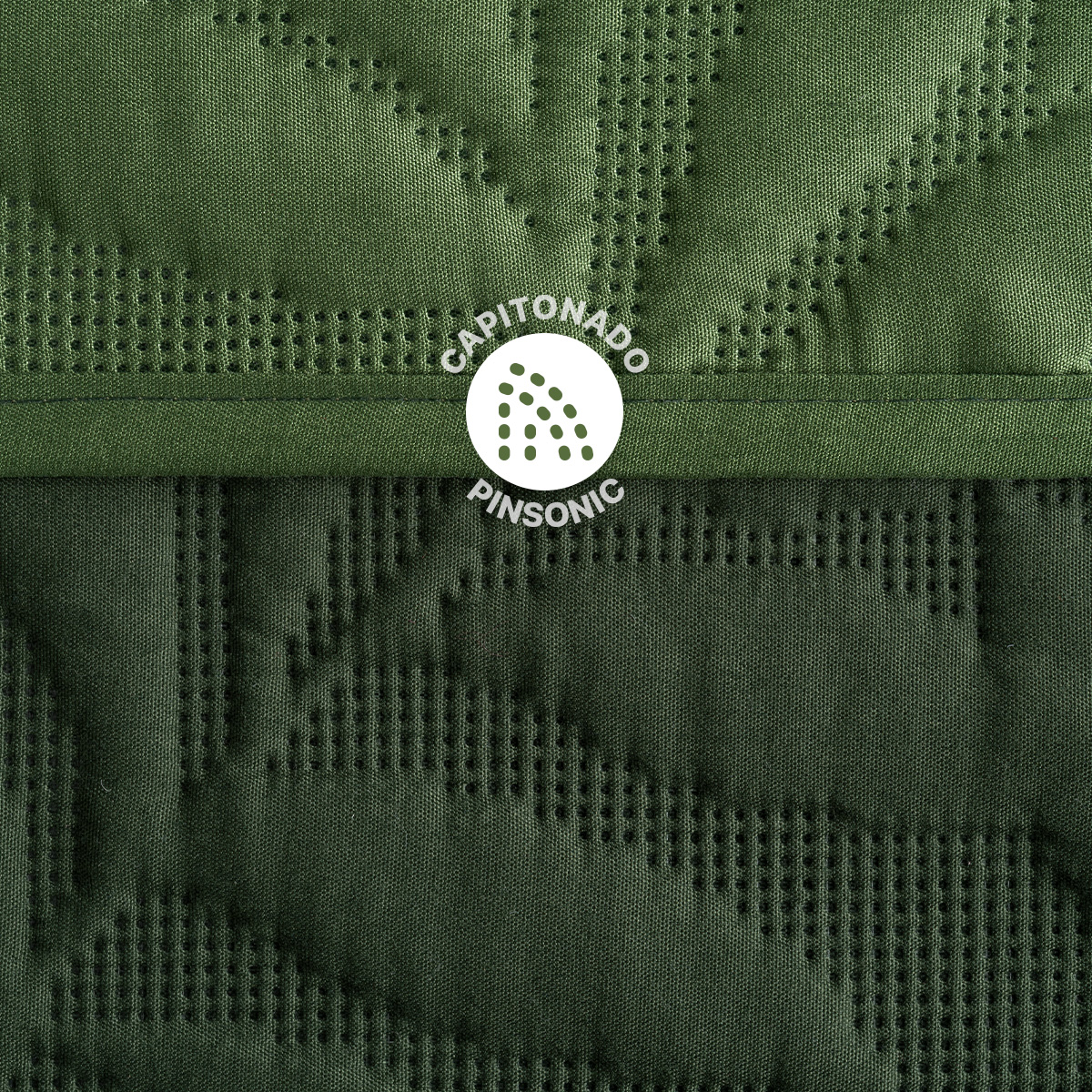 Foto 4 pulgar | Edredón Pinsonic Real Textil Doble Vista Verde Oscuro - Verde Oliva King  Size