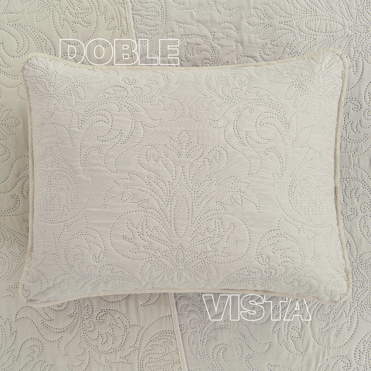 Foto 6 pulgar | Edredón Ligero Queen Size con Fundas de Almohada Real Textil Pinsonic Doble Vista Khaki - Beige