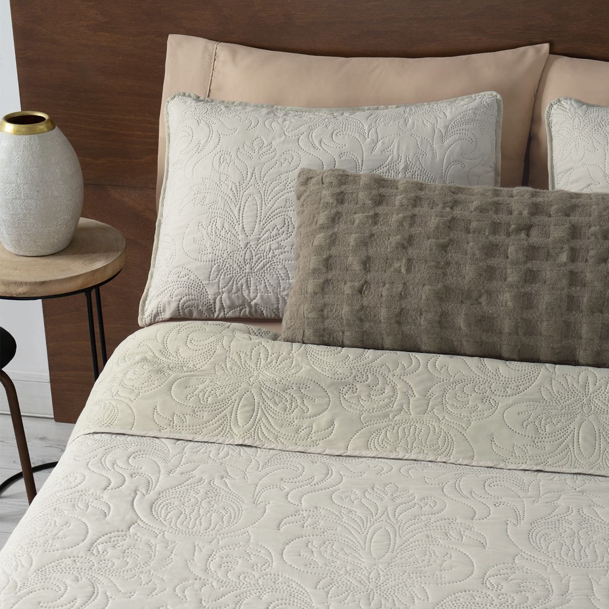 Foto 7 | Edredón Ligero Queen Size con Fundas de Almohada Real Textil Pinsonic Doble Vista Khaki - Beige
