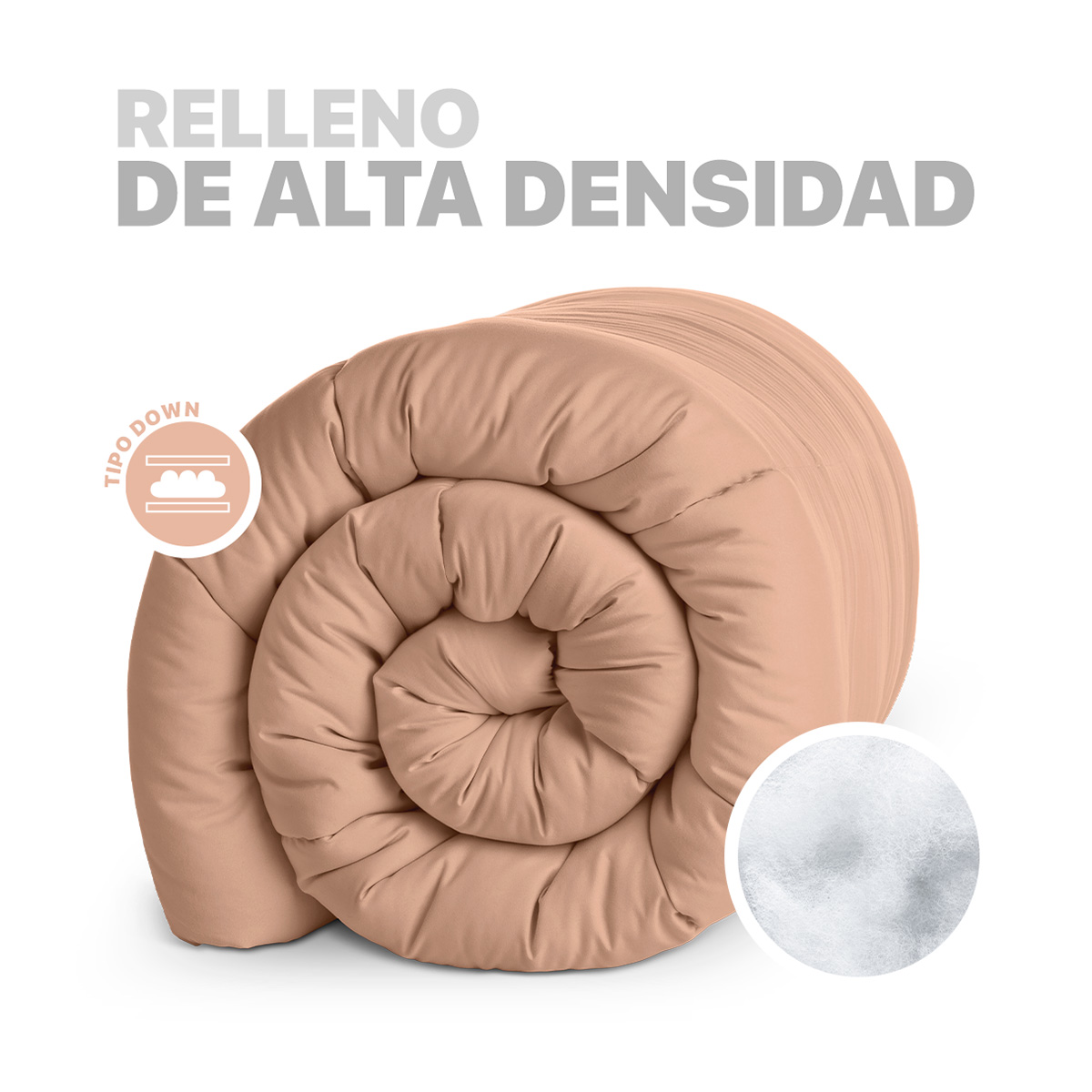 Foto 3 pulgar | Edredón Duvet Esquimal Terracota Matrimonial