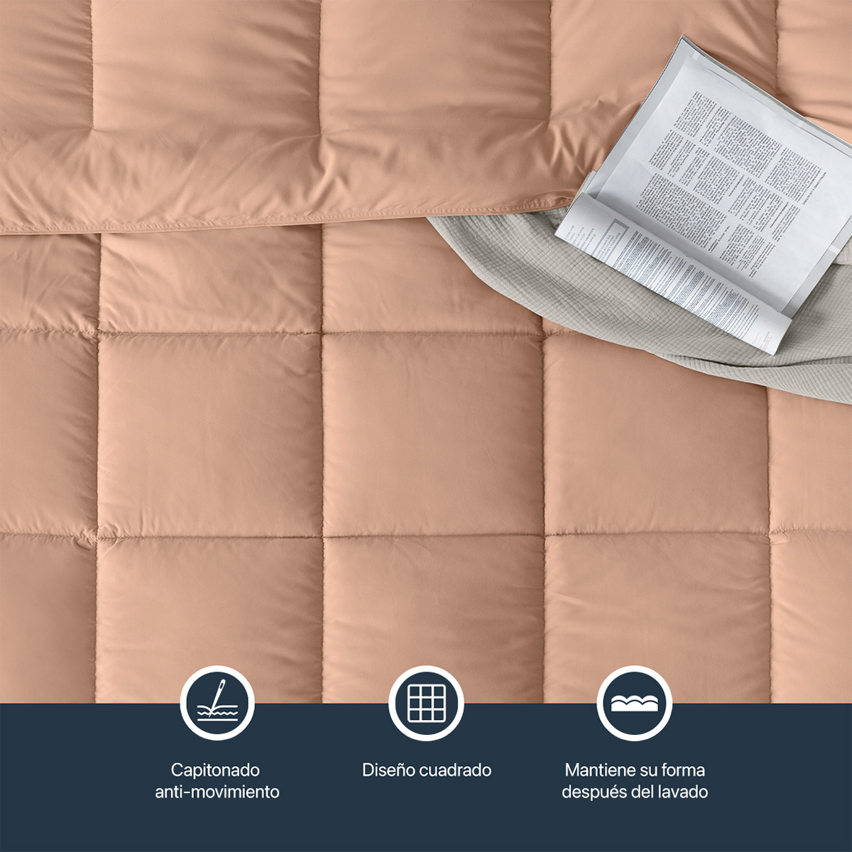 Foto 6 pulgar | Edredón Duvet Esquimal Terracota Matrimonial