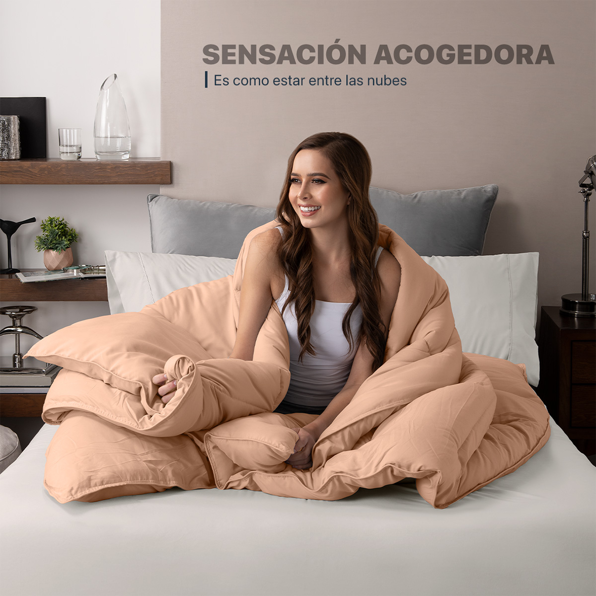 Foto 7 pulgar | Edredón Duvet Esquimal Terracota Matrimonial