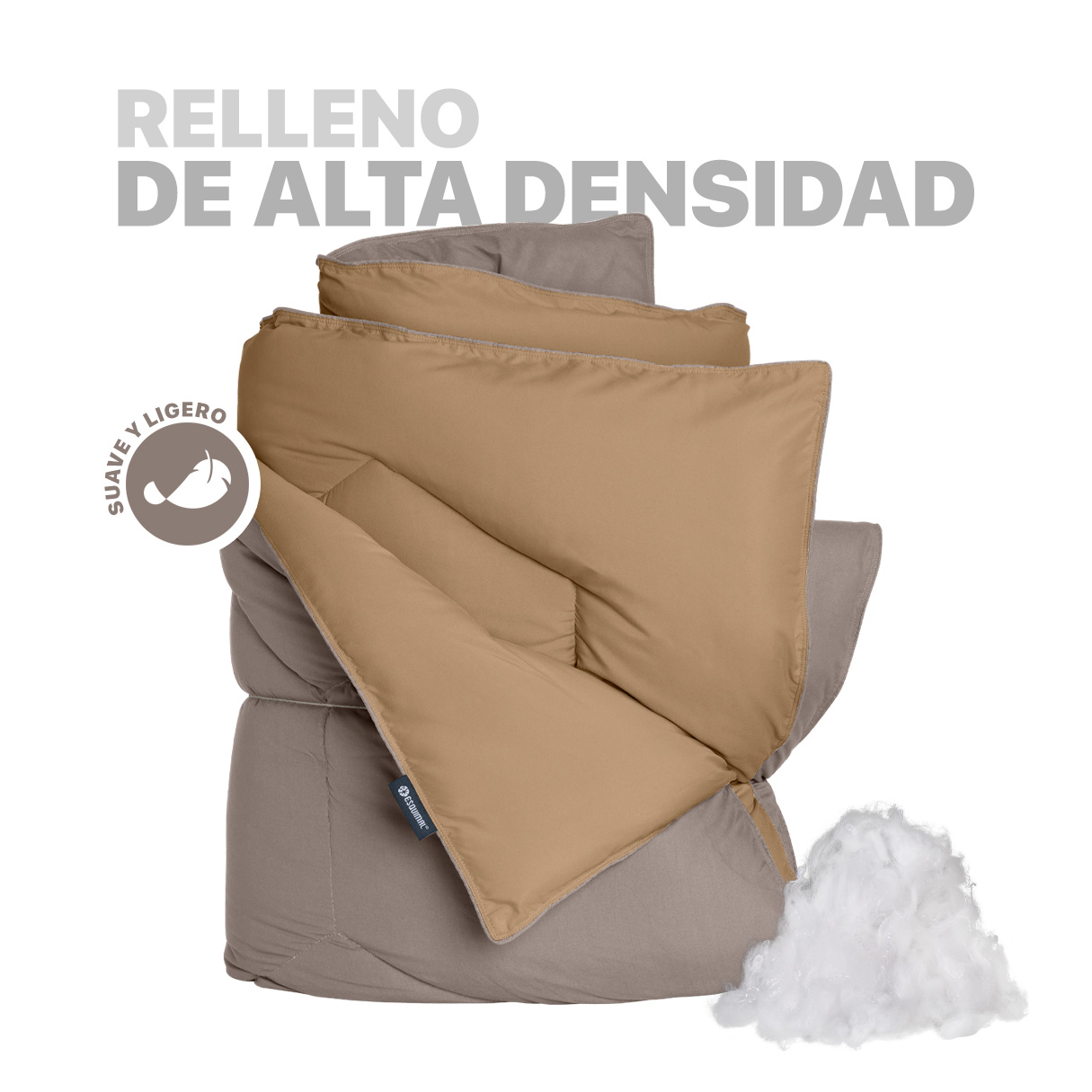 Foto 2 | Edredón Duvet Relleno Tipo Down Esquimal Doble Vista Café - Canela Individual