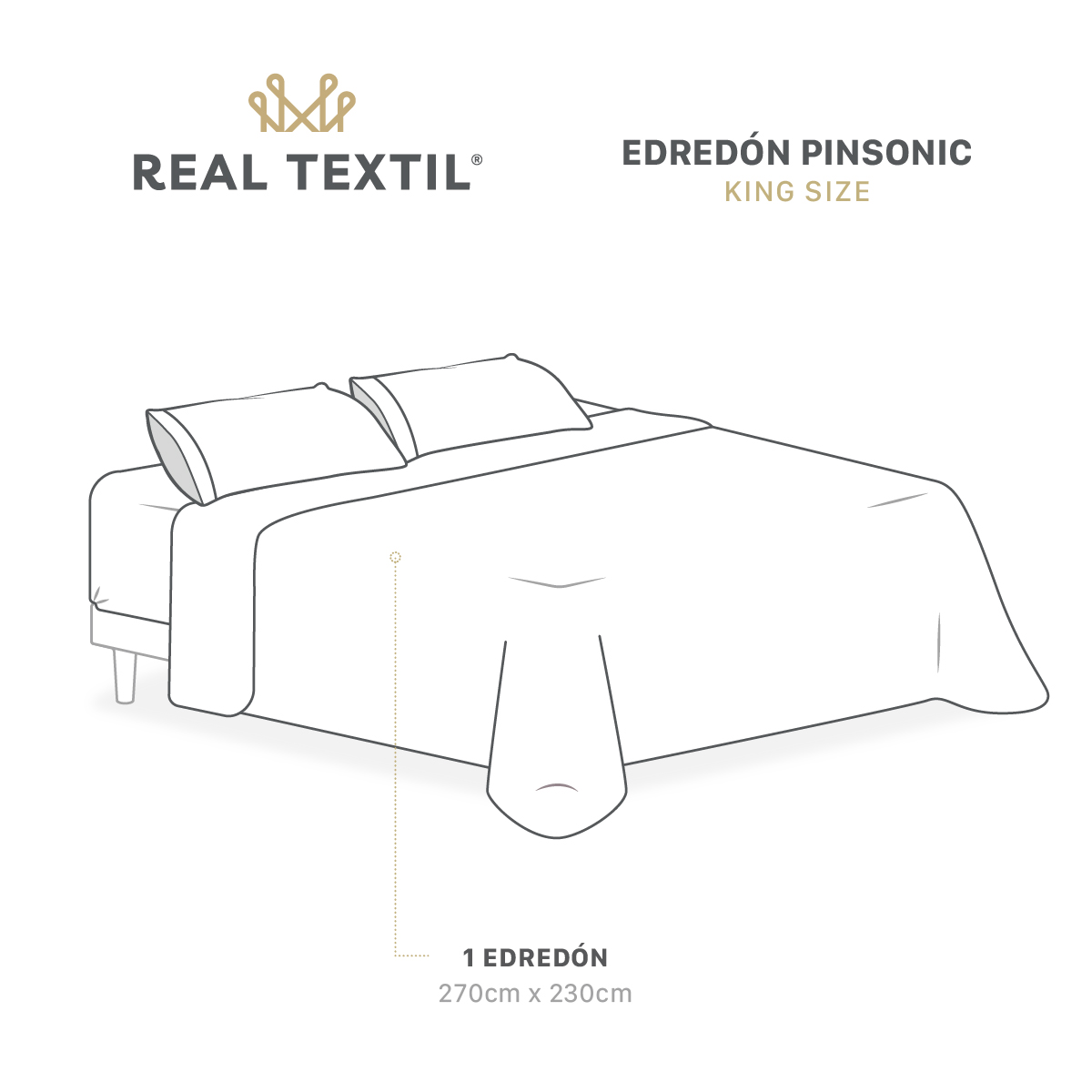 Foto 5 pulgar | Edredón Colcha Ligero Real Textil Rosa Oscuro - 1 Pieza King Size