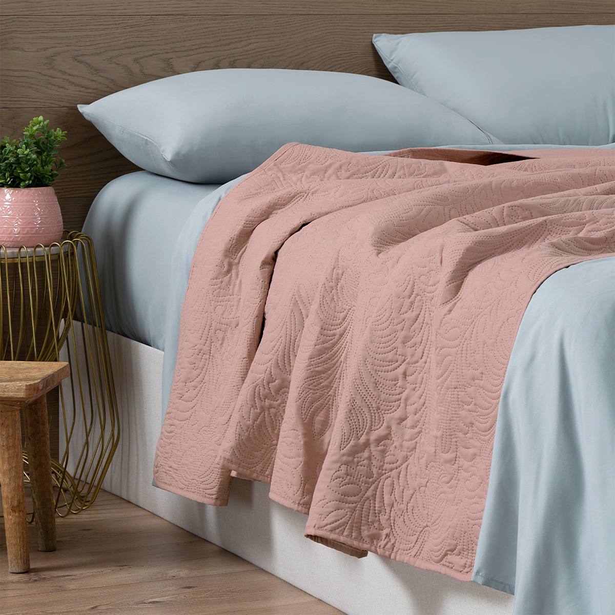 Foto 7 | Edredón Colcha Ligero Real Textil Rosa Oscuro - 1 Pieza King Size