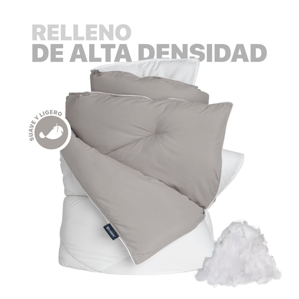 Foto 3 pulgar | Edredón Duvet Relleno Tipo Down Esquimal Doble Vista Blanco - Gris Calido Individual