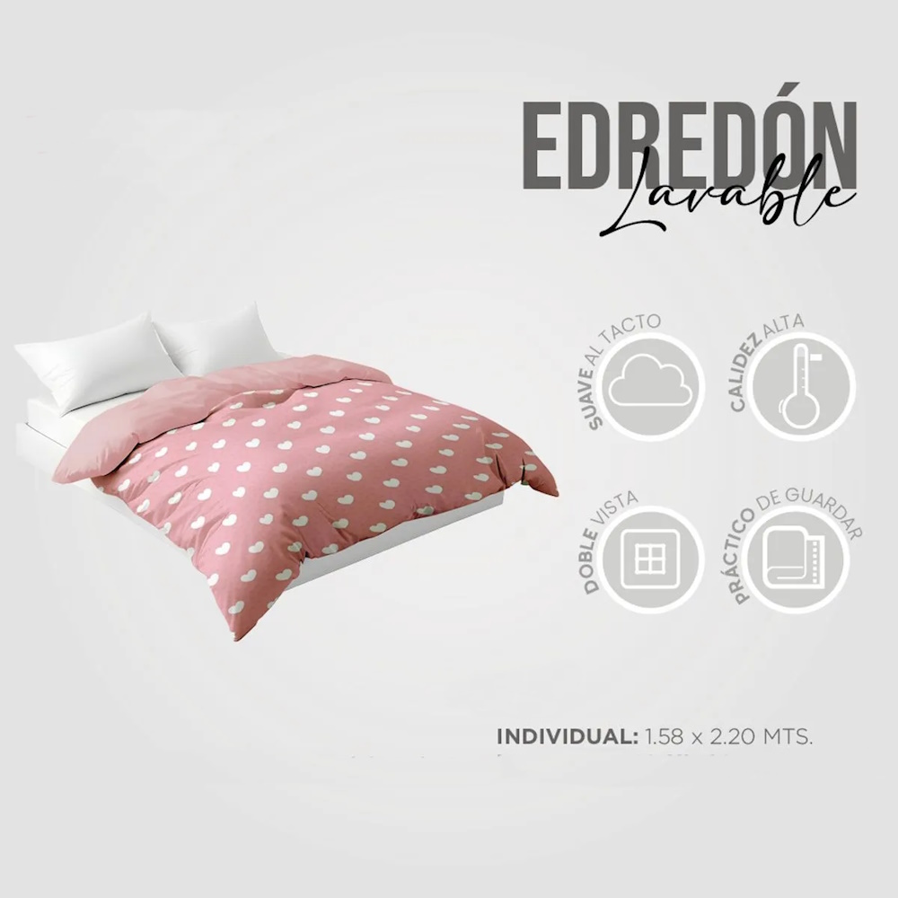 Foto 5 | Edredón Lavable Lovely Microfibra Individual Concord