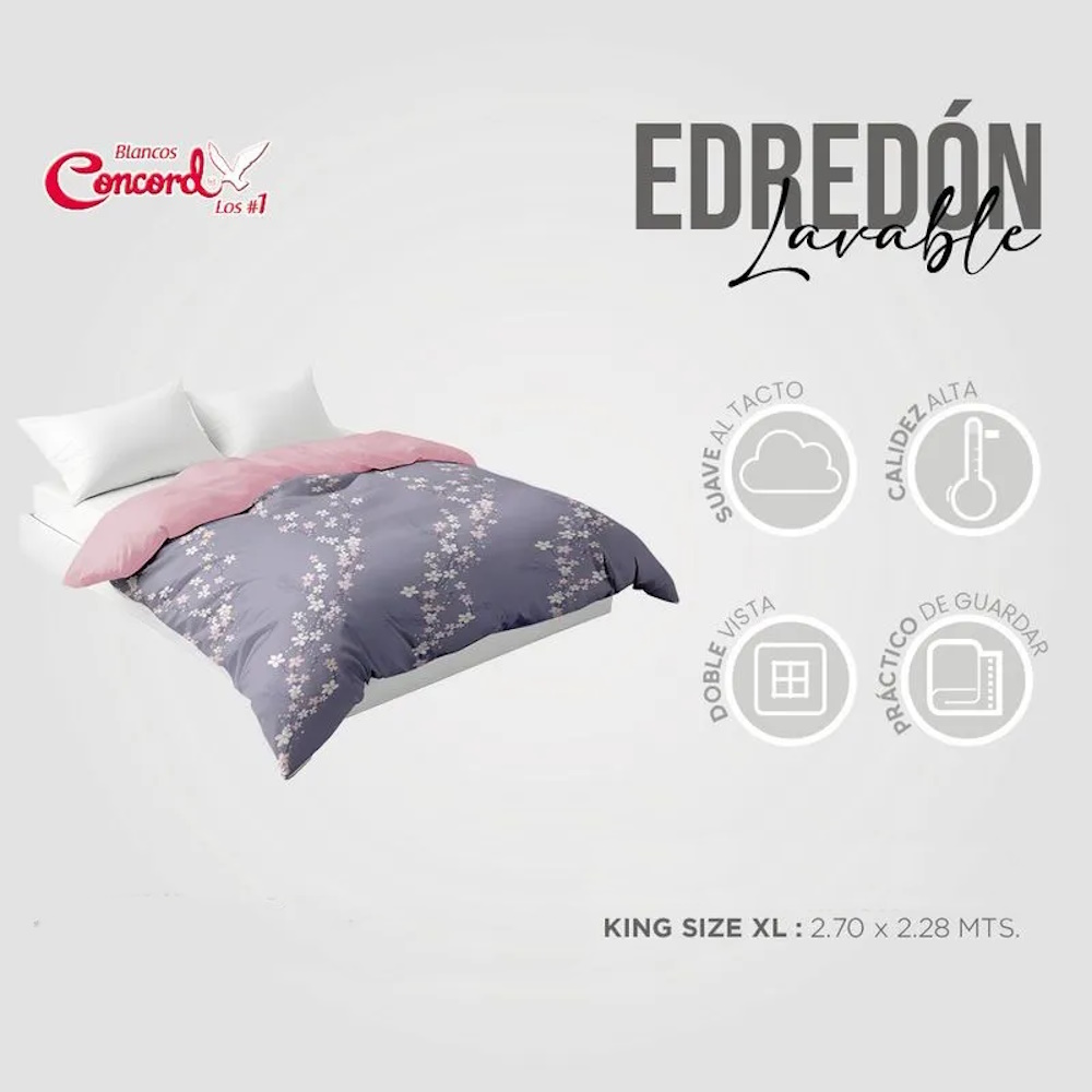 Foto 5 | Edredón Lavable Abbie Microfibra King Size Concord