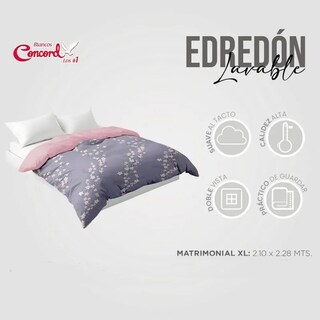 Foto 5 | Edredón Lavable Abbie Microfibra Matrimonial Concord