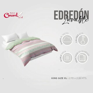 Foto 5 | Edredón Lavable Carol Microfibra King Size Concord