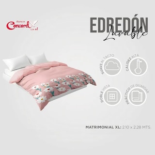 Foto 6 | Edredón Lavable Sofy Microfibra Matrimonial Concord