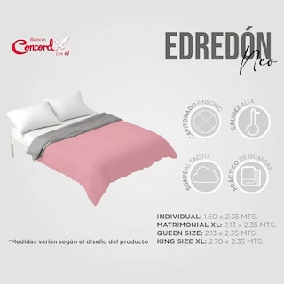 Foto 5 | Edredón Neo Rosa King Size / Suave Al Tacto Concord