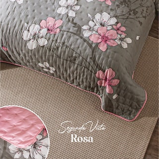 Foto 3 | Edredón Matrimonial Neo Sakura Gris Microfibra Concord